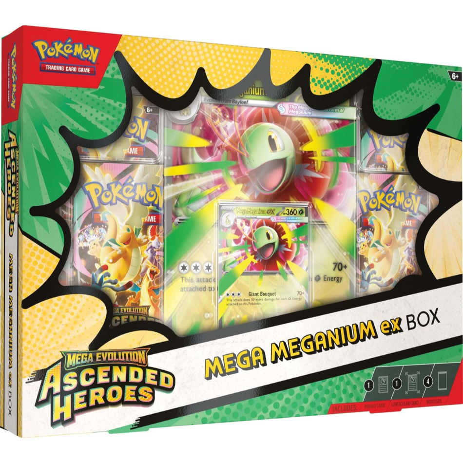 Mega Evolution—Ascended Heroes Mega Meganium ex Box, Mega Emboar ex Box, or Mega Feraligatr ex Box (ASSORTED)