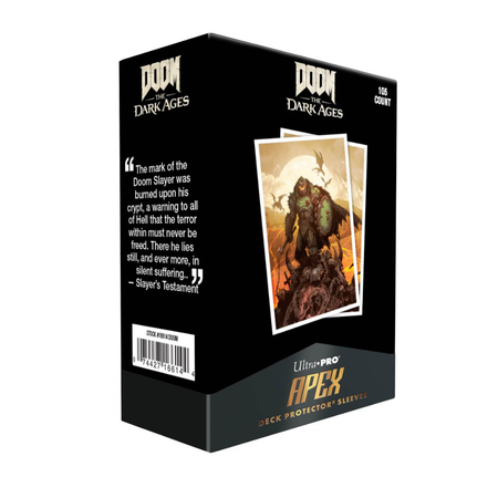 Ultra Pro: DOOM 105ct Apex Deck Protector Sleeves 2 for Bethesda - Doom Card Sleeves Ultra PRO