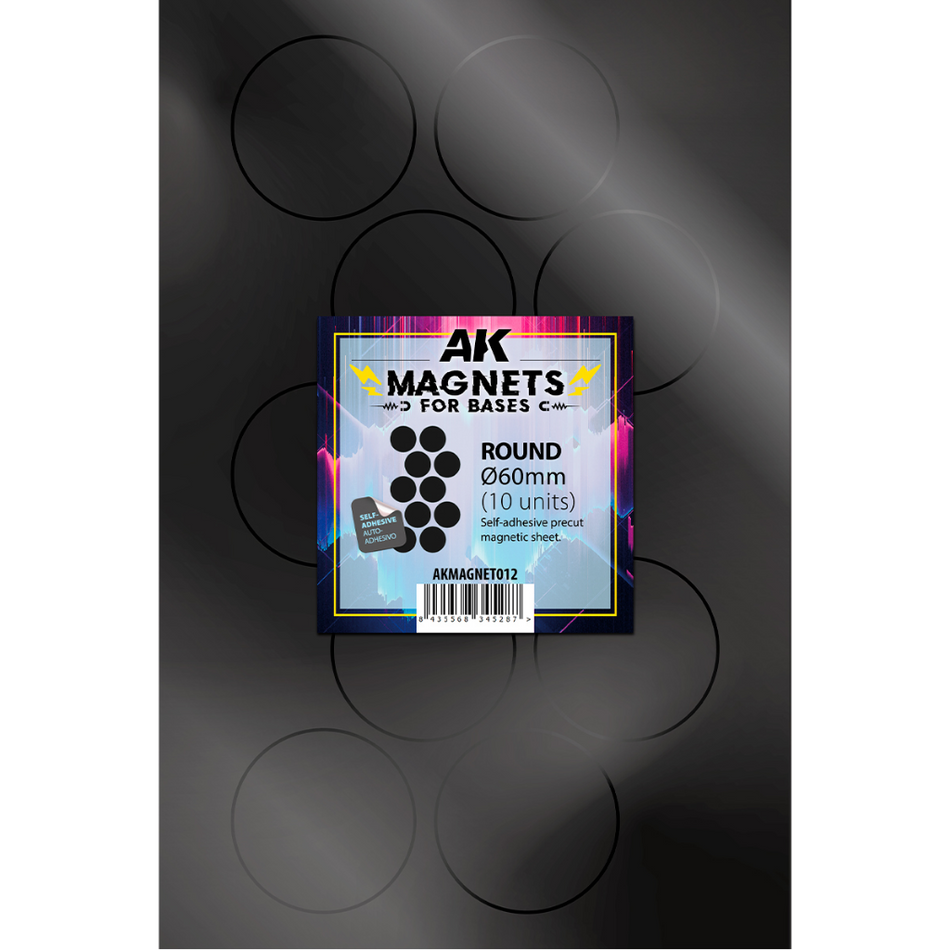 AK Interactive Magnets for Bases Round 60mm (10)
