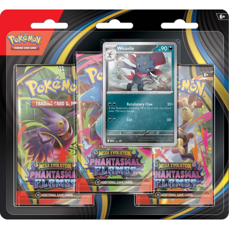 Pokemon TCG: Mega Evolution - Phantasmal Flames Three Booster Blister Pokemon Phantasmal Flames Pokémon TCG