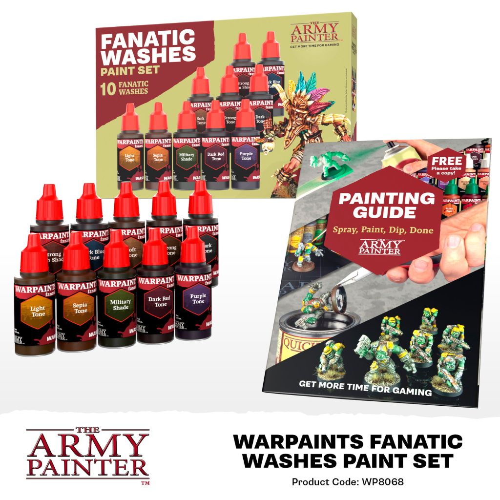 Army Painter - Warpaints Fanatic - Washes Paint Set Army Painter Tools The Army Painter   