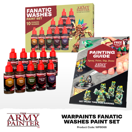 Army Painter - Warpaints Fanatic - Washes Paint Set Army Painter Tools The Army Painter   