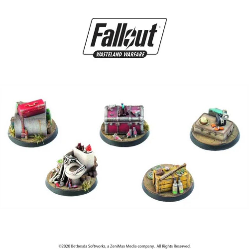 Fallout Wasteland Warfare - Terrain Exp. Objective Markers 1 Fallout Wasteland Warfare Modiphius Entertainment Default Title