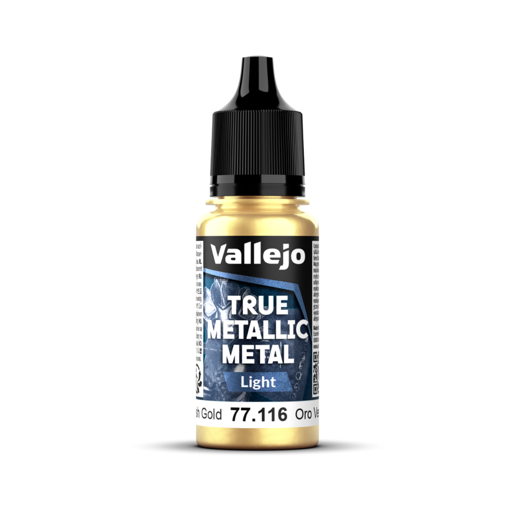 Vallejo True Metallic Metal: Light - Greenish Gold 18 ml Vallejo True Metallic Vallejo Default Title