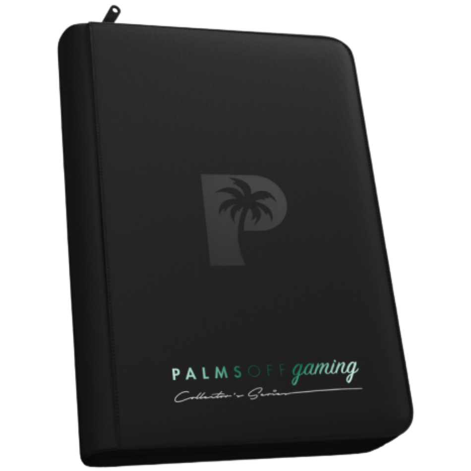 Palms Off Gaming - Collector's Series 4 Pocket Zip Trading Card Binder - BLACK Binder Palms Off Gaming Default Title