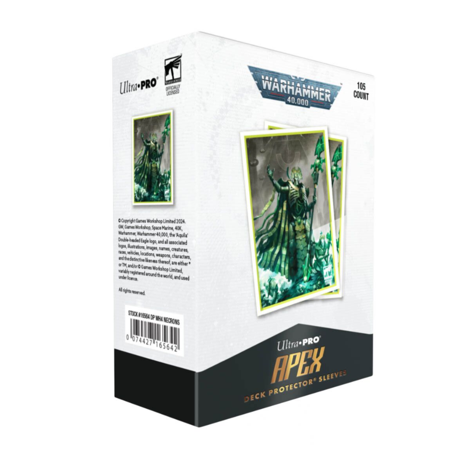 Necron Codex Aligned 105ct Apex Deck Protector sleeves for Warhammer 40k