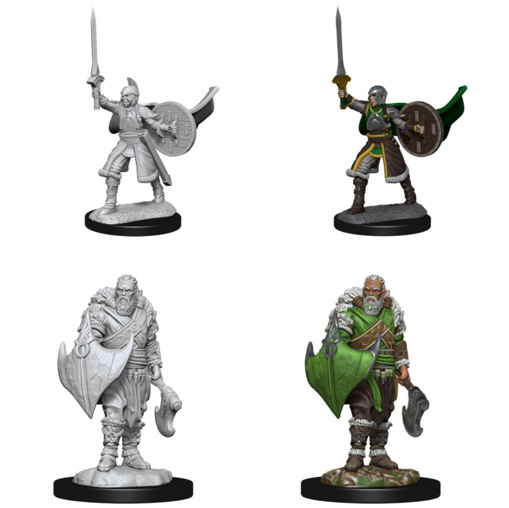 Magic the Gathering Unpainted Miniatures Human Berserkers Dungeons & Dragons Lets Play Games   