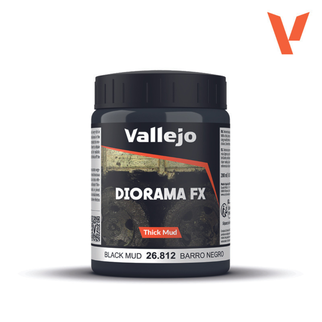 26.812 Vallejo Diorama FX - Black Mud 200ml Vallejo Diorama FX Vallejo Default Title  
