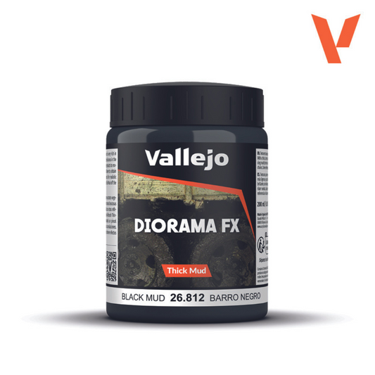 26.812 Vallejo Diorama FX - Black Mud 200ml