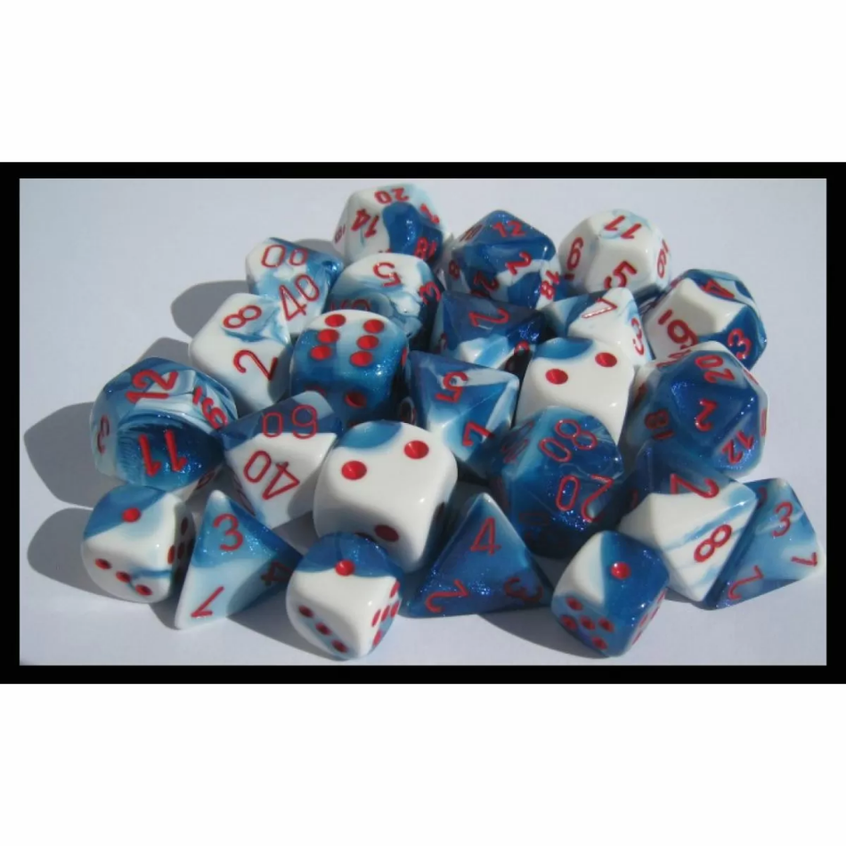 Chessex Gemini 12mm d6 Astral Blue White/Red Block (36) Chessex Dice Chessex Dice Default Title