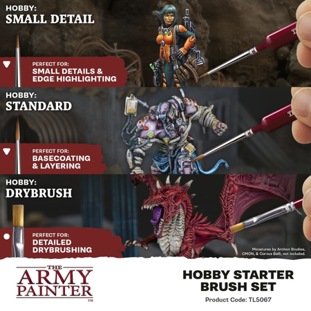 Army Painter - Brushes - Sets - Hobby Starter Brush Set Paint Brushes The Army Painter