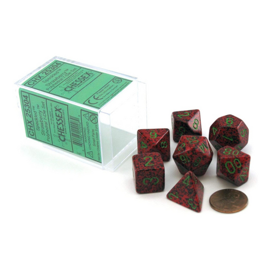 Chessex Speckled Strawberry 7-Die Set Gaming Dice Chessex Dice Default Title  