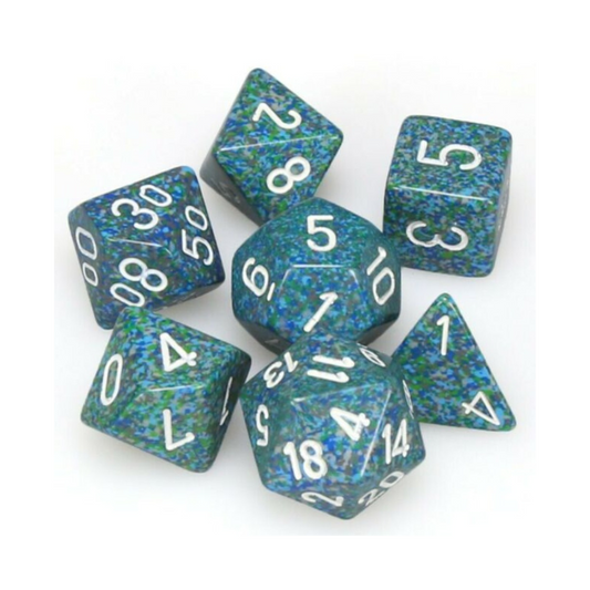 Chessex Speckled Polyhedral Sea 7-Die Set Gaming Dice Chessex Dice Default Title  