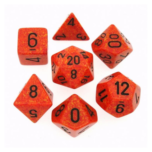 Chessex Speckled Fire 7-Die Set Gaming Dice Chessex Dice Default Title  