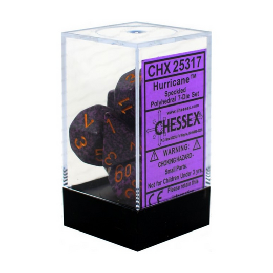 Chessex Speckled Polyhedral Hurricane 7-Die Set Gaming Dice Chessex Dice Default Title  