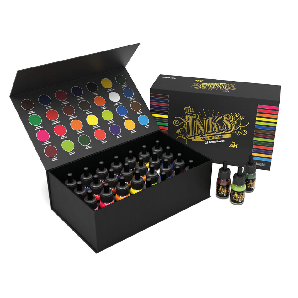 AK Interactive The INKS Special Box Full Range Set (28 Colors X 30 ml)
