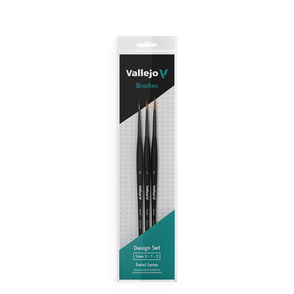 Vallejo Brushes - Detail - Design Set - Synthetic fibers (Sizes 0; 1 & 2) Vallejo Brushes Vallejo Default Title  