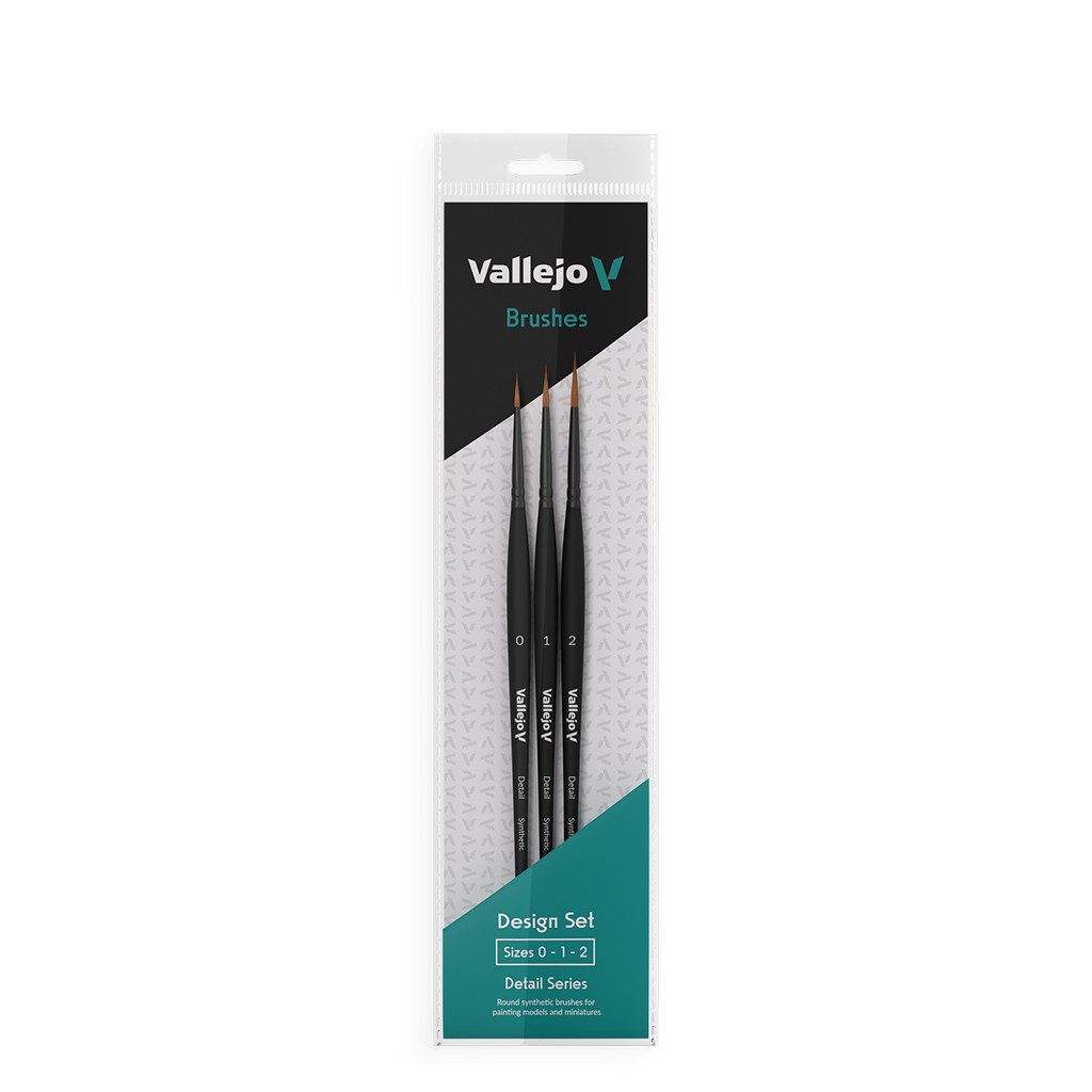 Vallejo Brushes - Detail - Design Set - Synthetic fibers (Sizes 0; 1 & 2) Vallejo Brushes Vallejo Default Title  