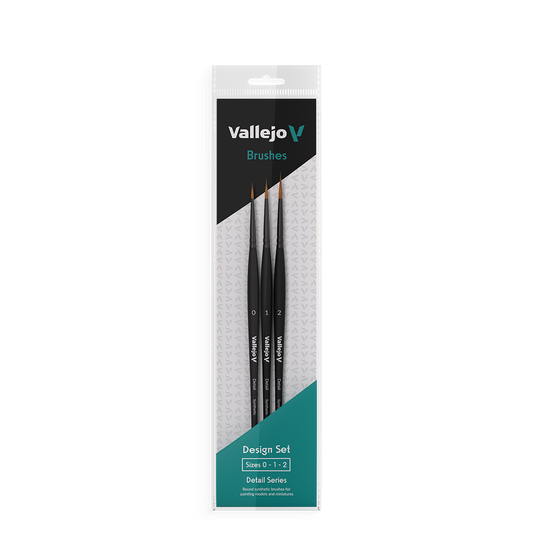 Vallejo Brushes - Detail - Design Set - Synthetic fibers (Sizes 0; 1 & 2) Vallejo Brushes Vallejo Default Title  