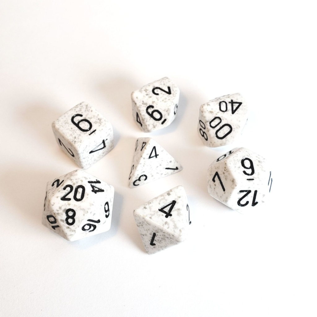 Chessex Speckled Arctic Camo 7-Die Set Gaming Dice Chessex Dice   