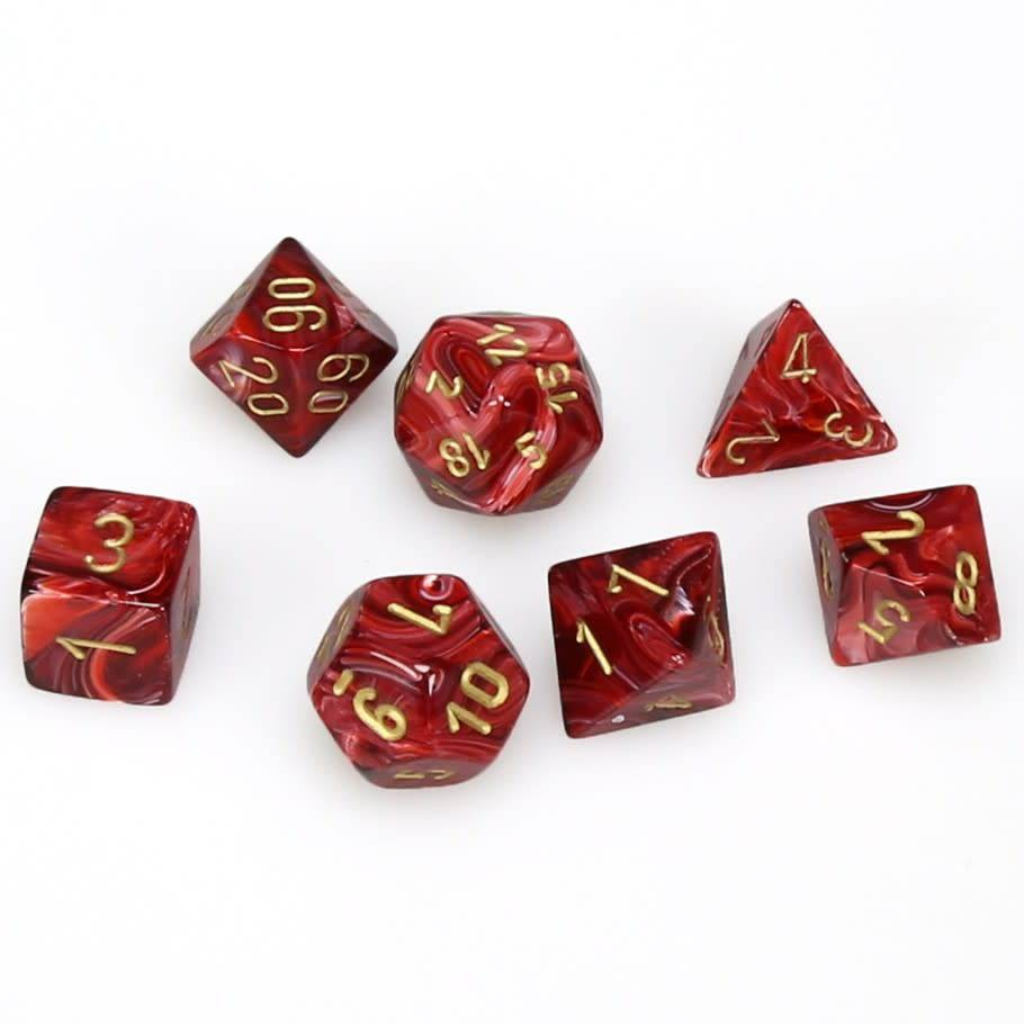 Chessex Vortex Burgundy/gold 7-Die Set Gaming Dice Chessex Dice Default Title  