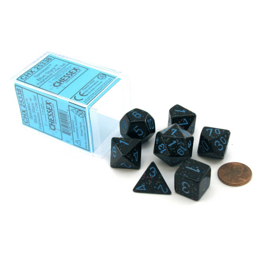 Chessex Speckled Blue Stars 7-Die Set Gaming Dice Chessex Dice   