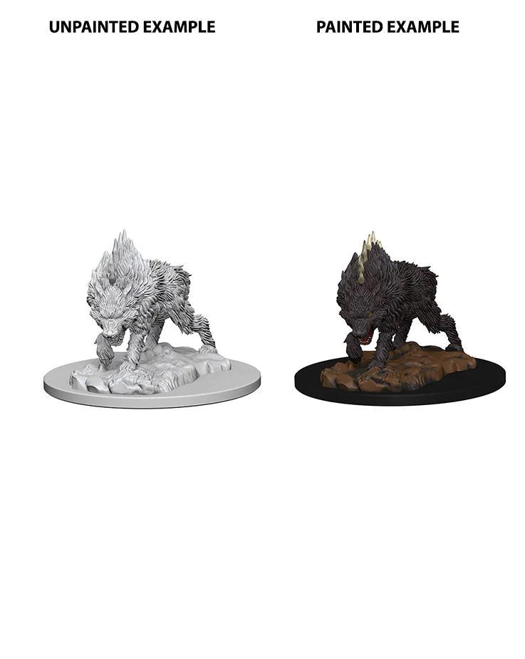 Pathfinder Deep Cuts Unpainted Miniatures Dire Wolf Dungeons & Dragons WizKids   