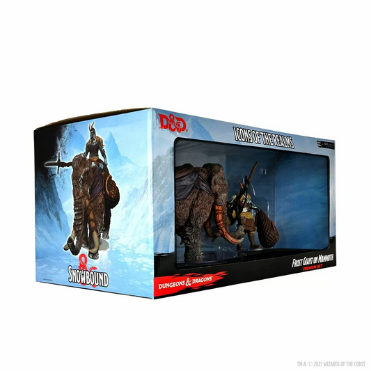 D&D Icons of the Realms Miniatures Snowbound Frost Giant and Mammoth Premium Set Dungeons & Dragons Wizards of the Coast Default Title  
