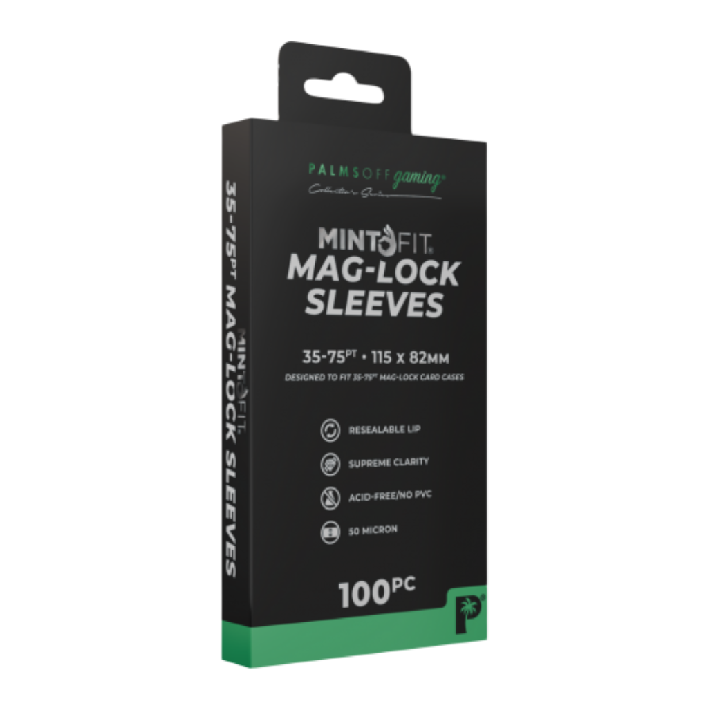 Palms Off Gaming - MintFit Mag-Lock Card Case Sleeves (35-75pt) - 100pc Binder Palms Off Gaming