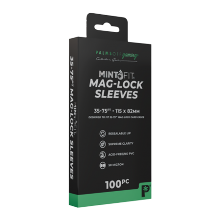 Palms Off Gaming - MintFit Mag-Lock Card Case Sleeves (35-75pt) - 100pc Binder Palms Off Gaming