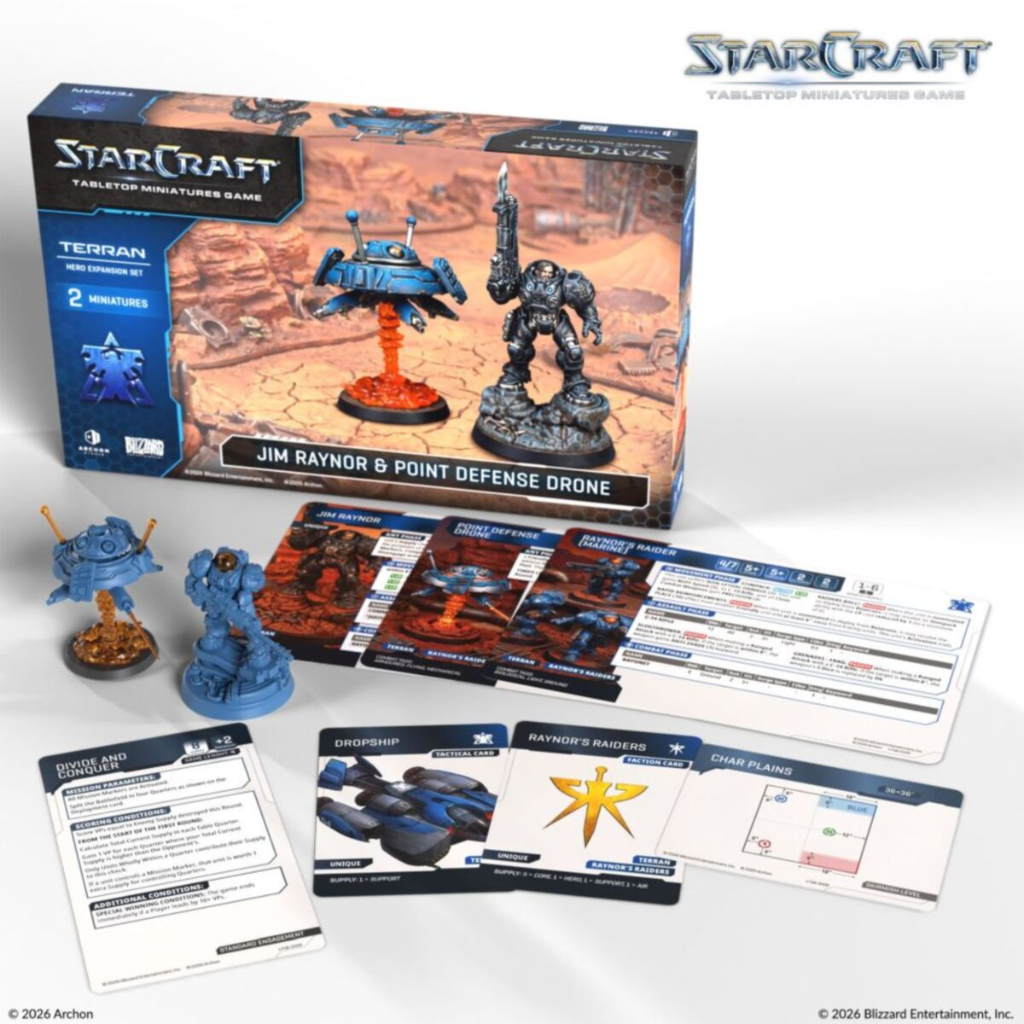 Starcraft Miniatures Games: Terran - Jim Raynor (Raynor's Raiders) - Hero Expansion Set Starcraft Archon Studio