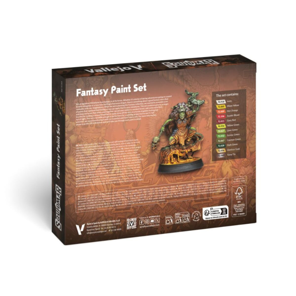 Vallejo - Game Colour - Squidmar Miniatures - Fantasy Paint Set Vallejo Vallejo