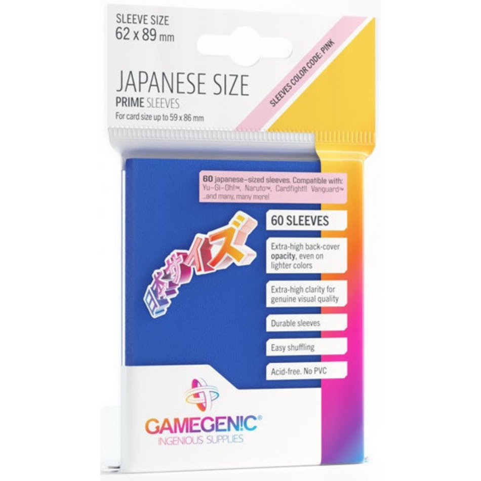 Gamegenic - Japanese Sized Sleeves - Blue (60 Sleeves Per Pack) Card Sleeves GameGenic Default Title