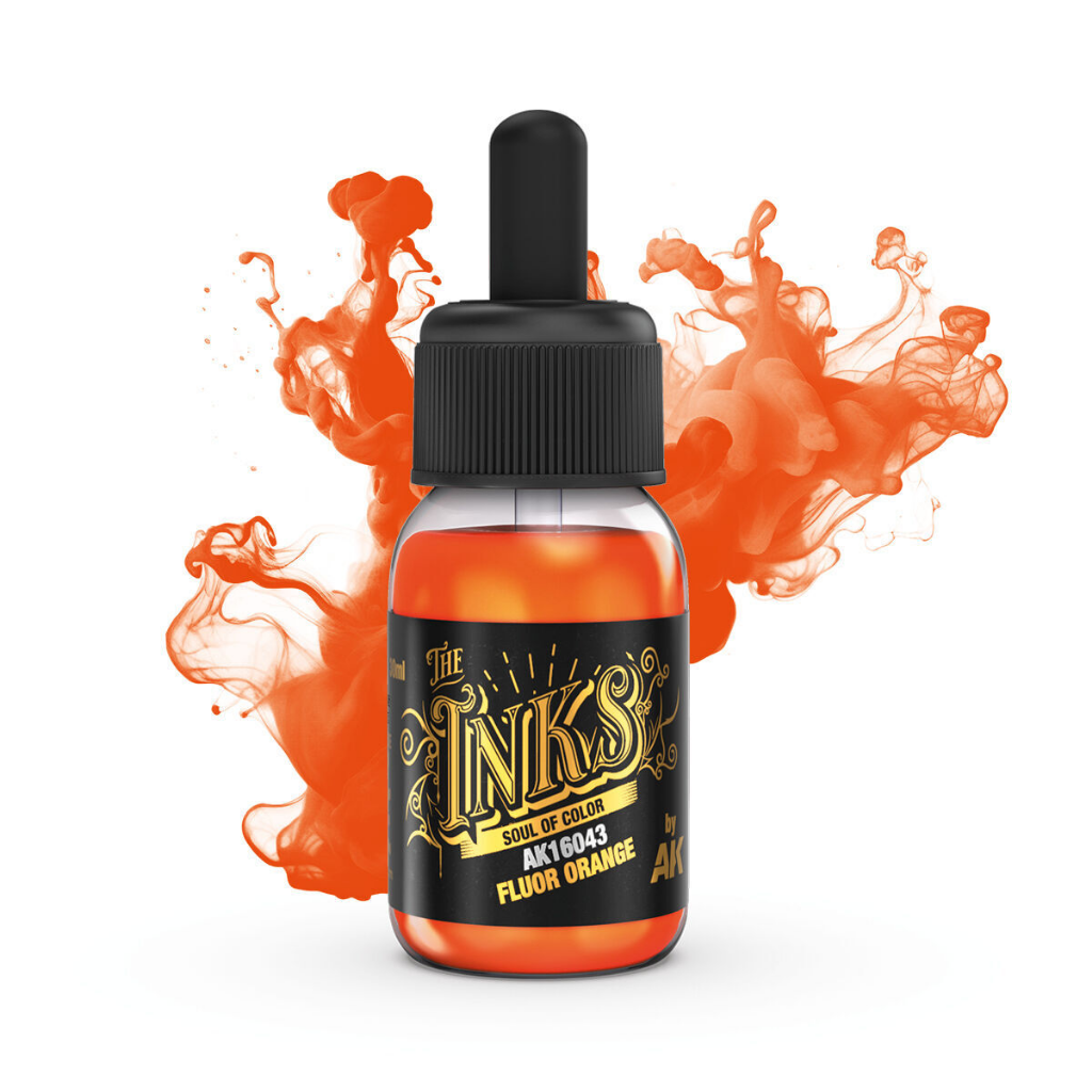 AK Interactive The INKS: Fluor Orange 30ml Acrylic Ink AK Interactive AK Interactive Default Title
