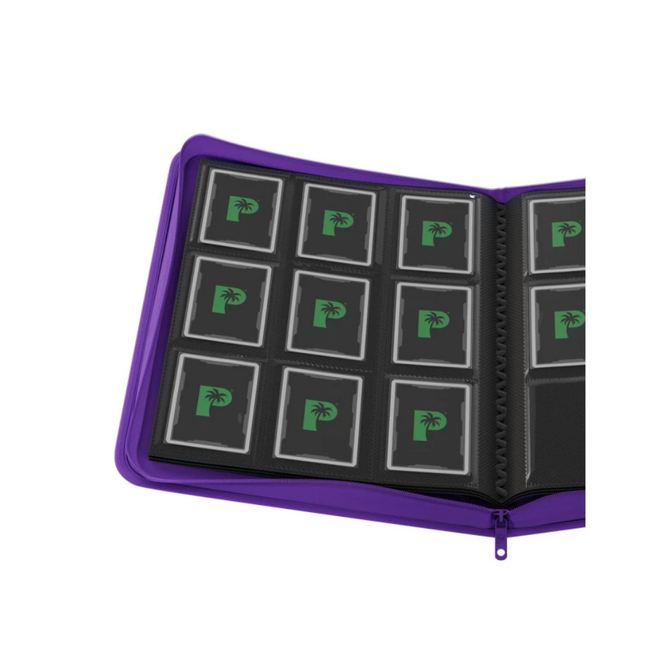 Palms Off Gaming - Collector's Series SIDE LOADER Zip Binder 9 Pocket - PURPLE
