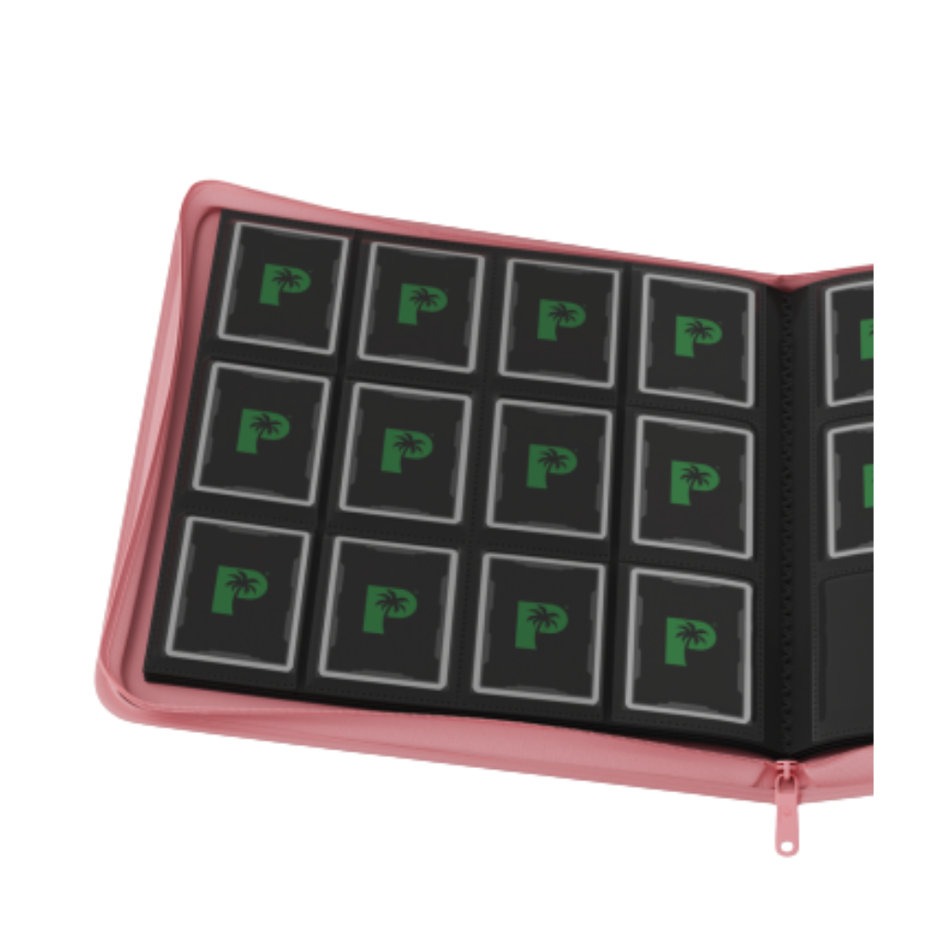 Palms off Gaming - STEALTH 12 Pocket Zip Trading Card Binder - PINK
