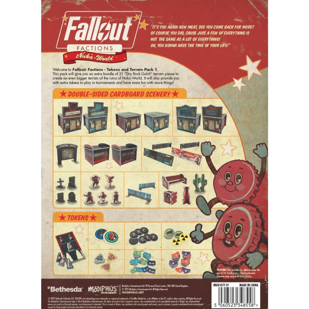 Fallout: Factions: Tokens and Terrain Pack 1 Fallout Factions Modiphius Entertainment