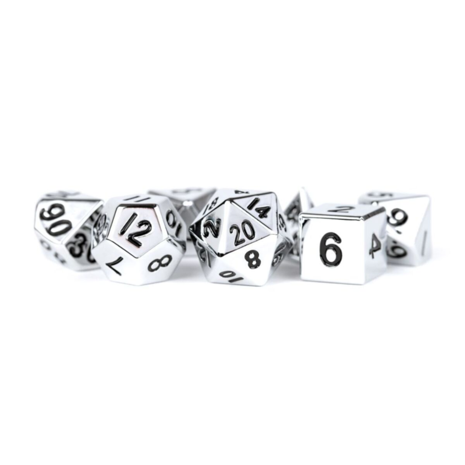 Fanroll: 16mm Metal Polyhedral Dice Set: Silver