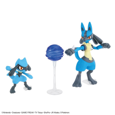 Pokemon Model Kit Riolu & Lucario Pokemon Model Kit Bandai Pokemon