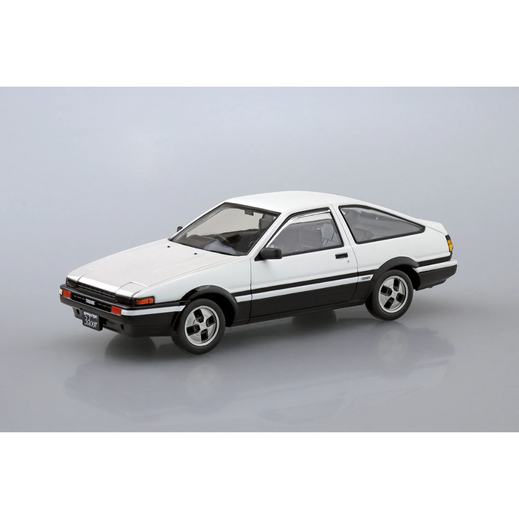 1/32 TOYOTA SPRINTER TRUENO High-Tech Two-Tone White and Black Model Car Kit Aoshima