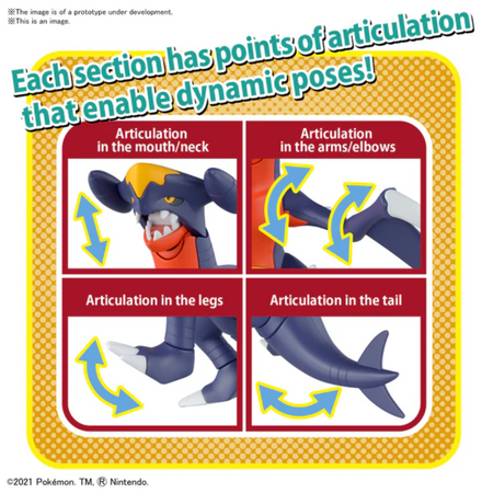 Pokemon Model Kit Garchomp Pokemon Model Kit Bandai Pokemon   