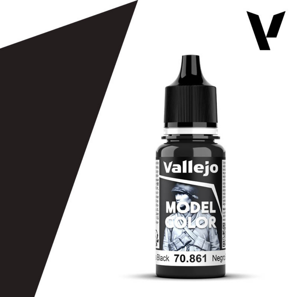 Vallejo Model Color Glossy Black 17ml Acrylic Paint Vallejo Model Color Vallejo Default Title  