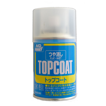 GN B503 Mr Topcoat Flat Clear Spray Mr Hobby Sprays Mr Hobby   