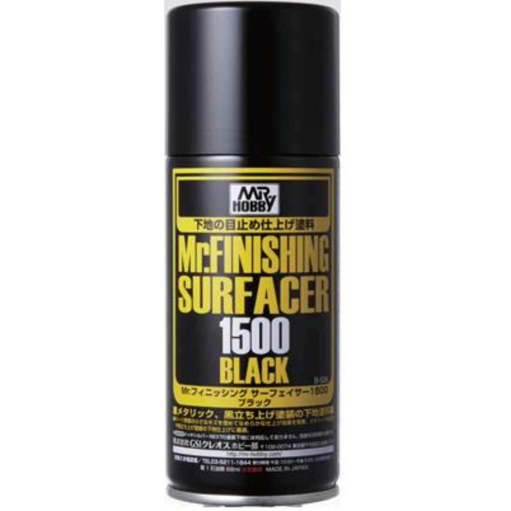 GN B526 Mr Finishing Surfacer Black 1500 170ml Spray Mr Hobby Sprays Mr Hobby Default Title  