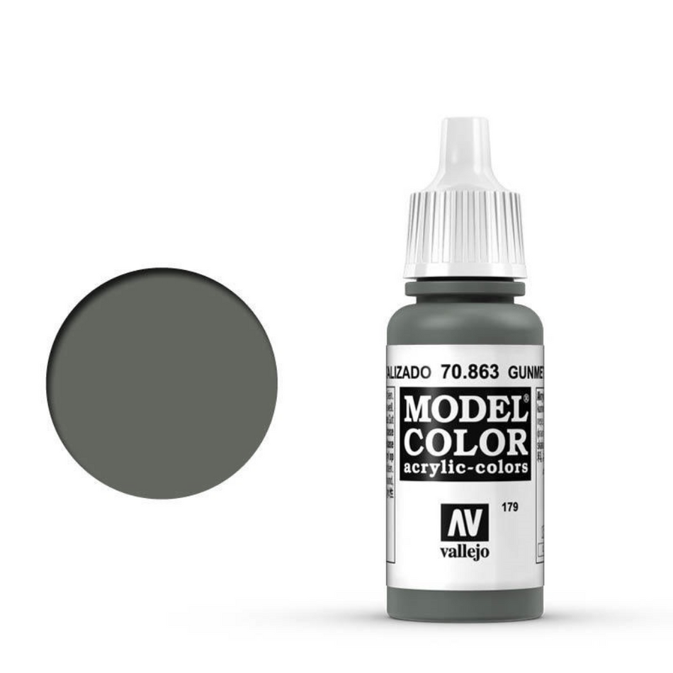 Vallejo Model Color Gunmetal Grey 17ml Acrylic Paint Vallejo Model Color Vallejo Default Title  
