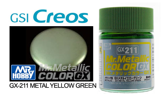 GN GX211 Mr Metallic Color GX Yellow Green Mr Hobby Paints Mr Hobby   