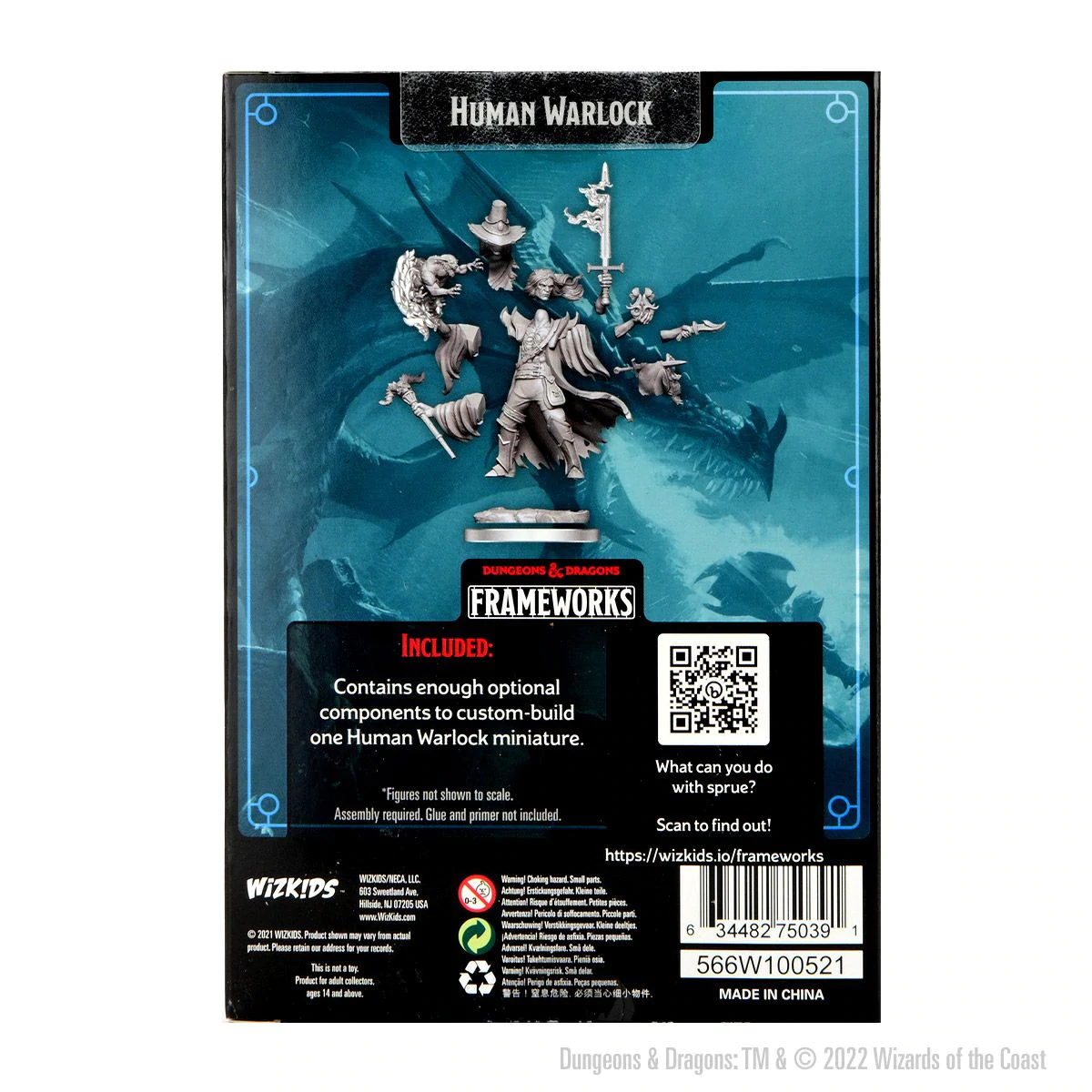 D&D Frameworks Human Warlock Male D&D Frameworks WizKids   