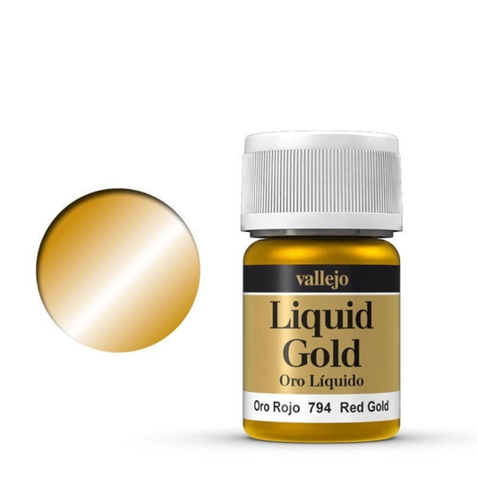 70.794 Vallejo Liquid Metallics: Red Gold Paints Vallejo Liquid Metallics   