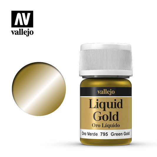 70.795 Vallejo Liquid Metallics: Green Gold Paints Vallejo Liquid Metallics Default Title  