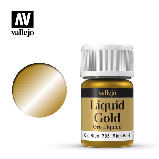 70.793 Vallejo Liquid Metallics: Rich Gold Paints Vallejo Liquid Metallics Default Title  